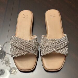A New Day Women's Sparkling Silver Sandals
